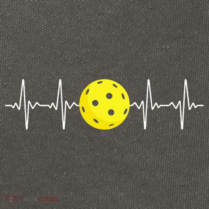 Pickleball Player Heartbeat EKG Pulse Whiffle Ball Game Cotton Canvas Backpack