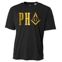 Pha Prince Hall Mason Freemason Masonic Square & Compass Cooling Performance Crew T-Shirt