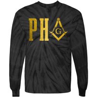 Pha Prince Hall Mason Freemason Masonic Square & Compass Tie-Dye Long Sleeve Shirt