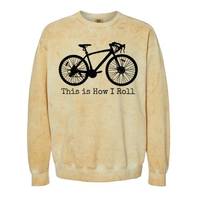 Pedal Power Hilarious Cycling Road Bike Design Colorblast Crewneck Sweatshirt