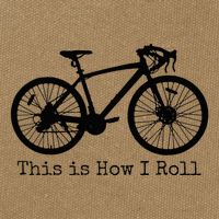 Pedal Power Hilarious Cycling Road Bike Design Cotton Canvas Backpack