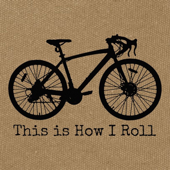 Pedal Power Hilarious Cycling Road Bike Design Cotton Canvas Backpack