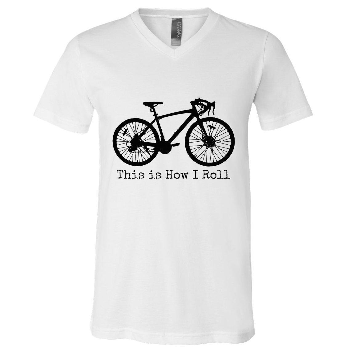 Pedal Power Hilarious Cycling Road Bike Design V-Neck T-Shirt
