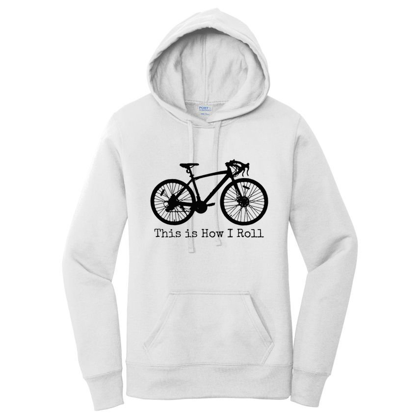Pedal Power Hilarious Cycling Road Bike Design Women's Pullover Hoodie