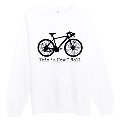 Pedal Power Hilarious Cycling Road Bike Design Premium Crewneck Sweatshirt