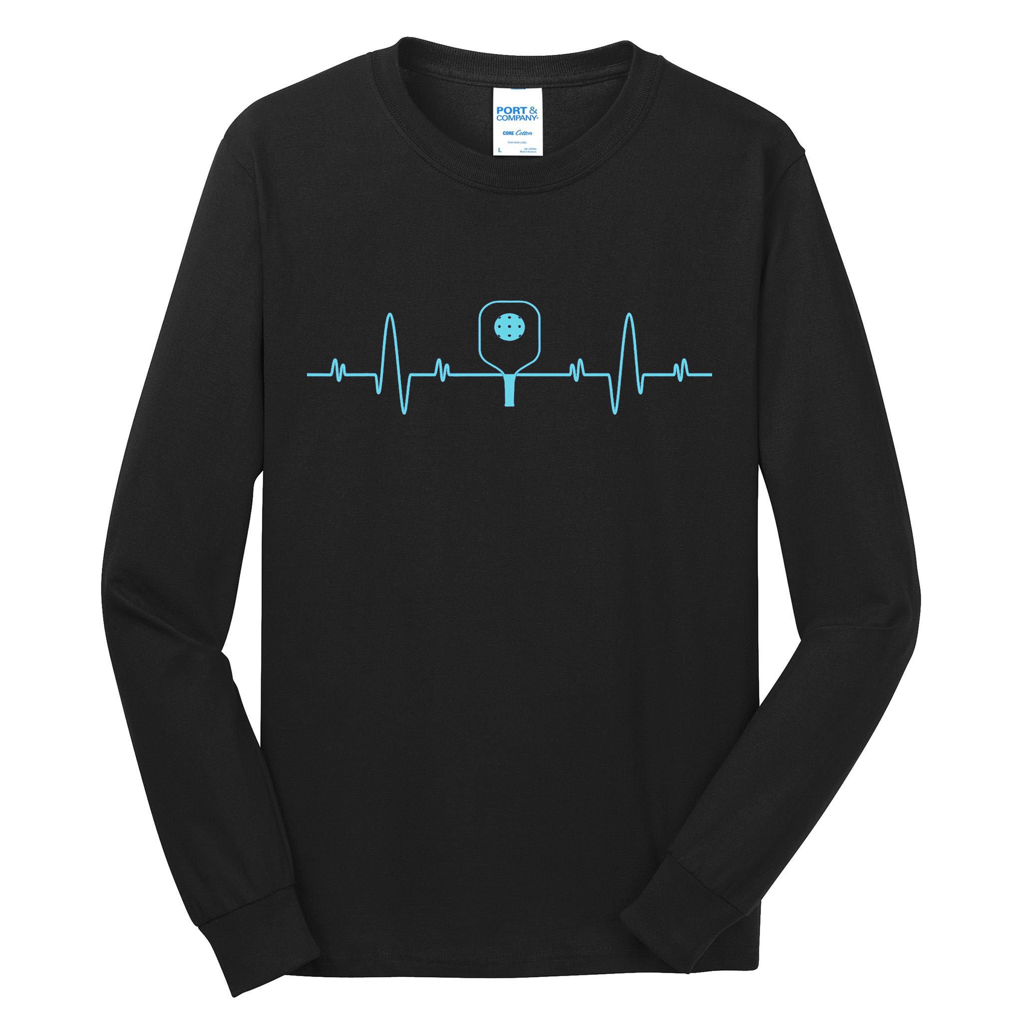 Pickleball Player Heartbea Pickleball Paddle Gifts Tall Long Sleeve T-Shirt