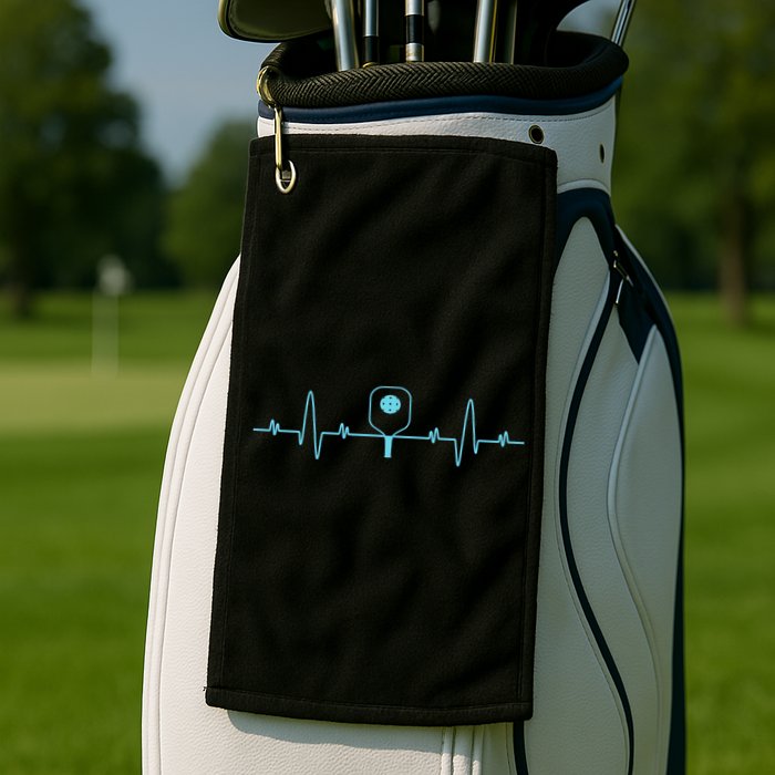 Pickleball Player Heartbea Pickleball Paddle Gifts Golf Towel