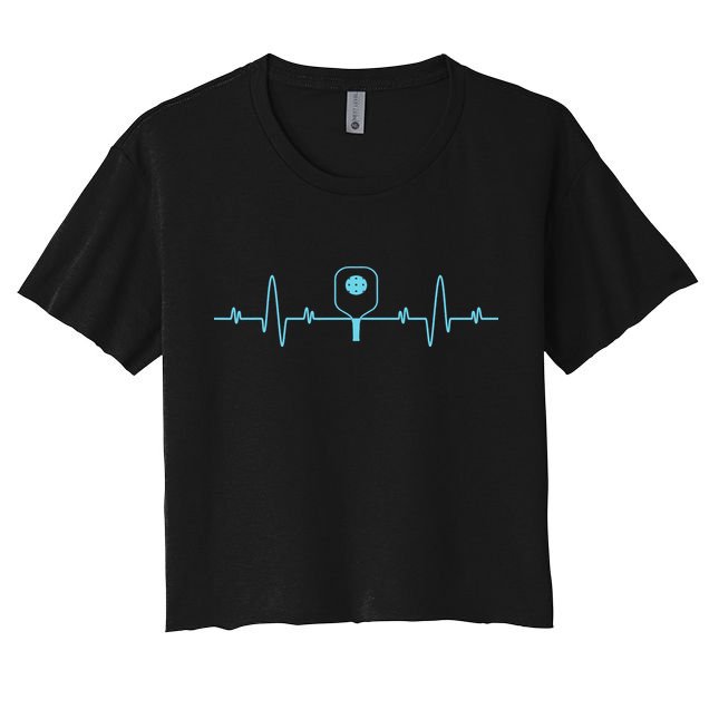 Pickleball Player Heartbea Pickleball Paddle Gifts Crop Top