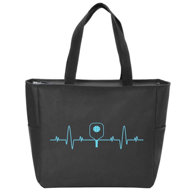 Pickleball Player Heartbea Pickleball Paddle Gifts Zip Tote Bag