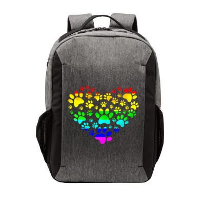 Paw Print Heartbeat Rainbow Inspired Dog Paw print Gifts Vector Backpack