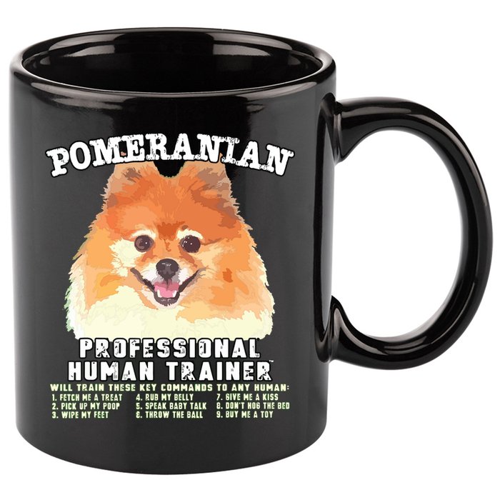 Pomeranian Professional Human Trainer 11oz C Handle Ceramic Mug