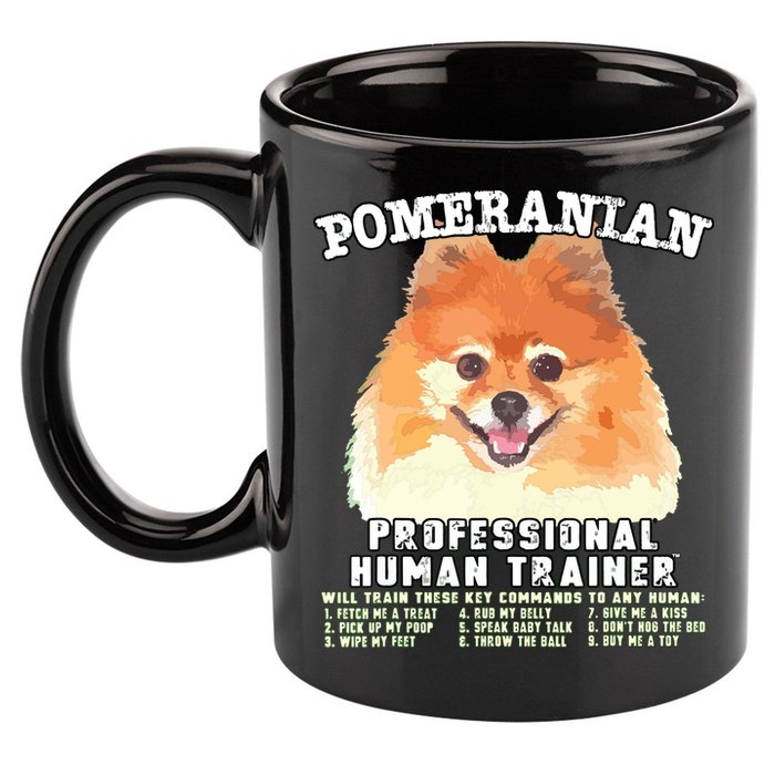 Pomeranian Professional Human Trainer 11oz C Handle Ceramic Mug