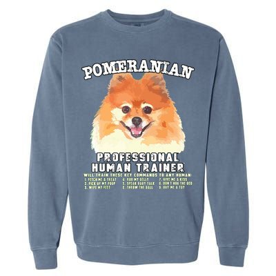 Pomeranian Professional Human Trainer Garment-Dyed Sweatshirt
