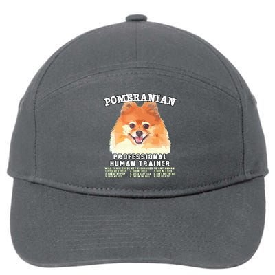 Pomeranian Professional Human Trainer 7-Panel Snapback Hat