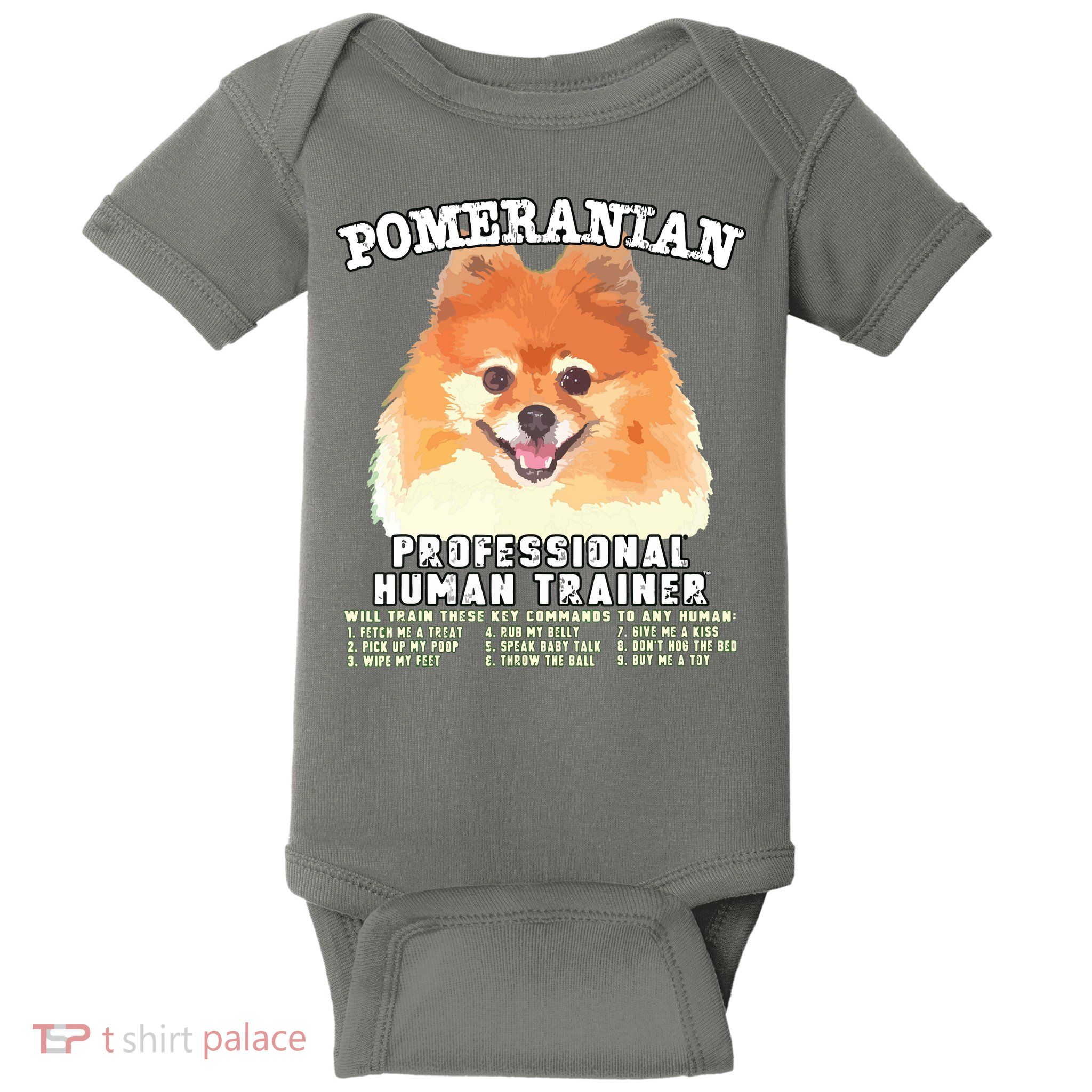 Pomeranian Professional Human Trainer Baby Bodysuit
