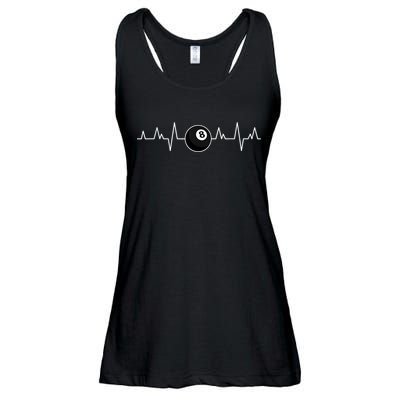 Pool Players Heartbeat Billiards 8 Ball Ladies Essential Flowy Tank
