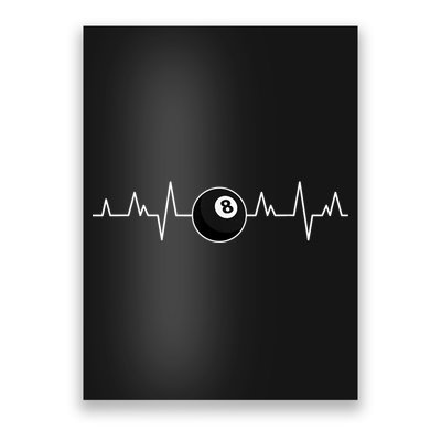 Pool Players Heartbeat Billiards 8 Ball Poster