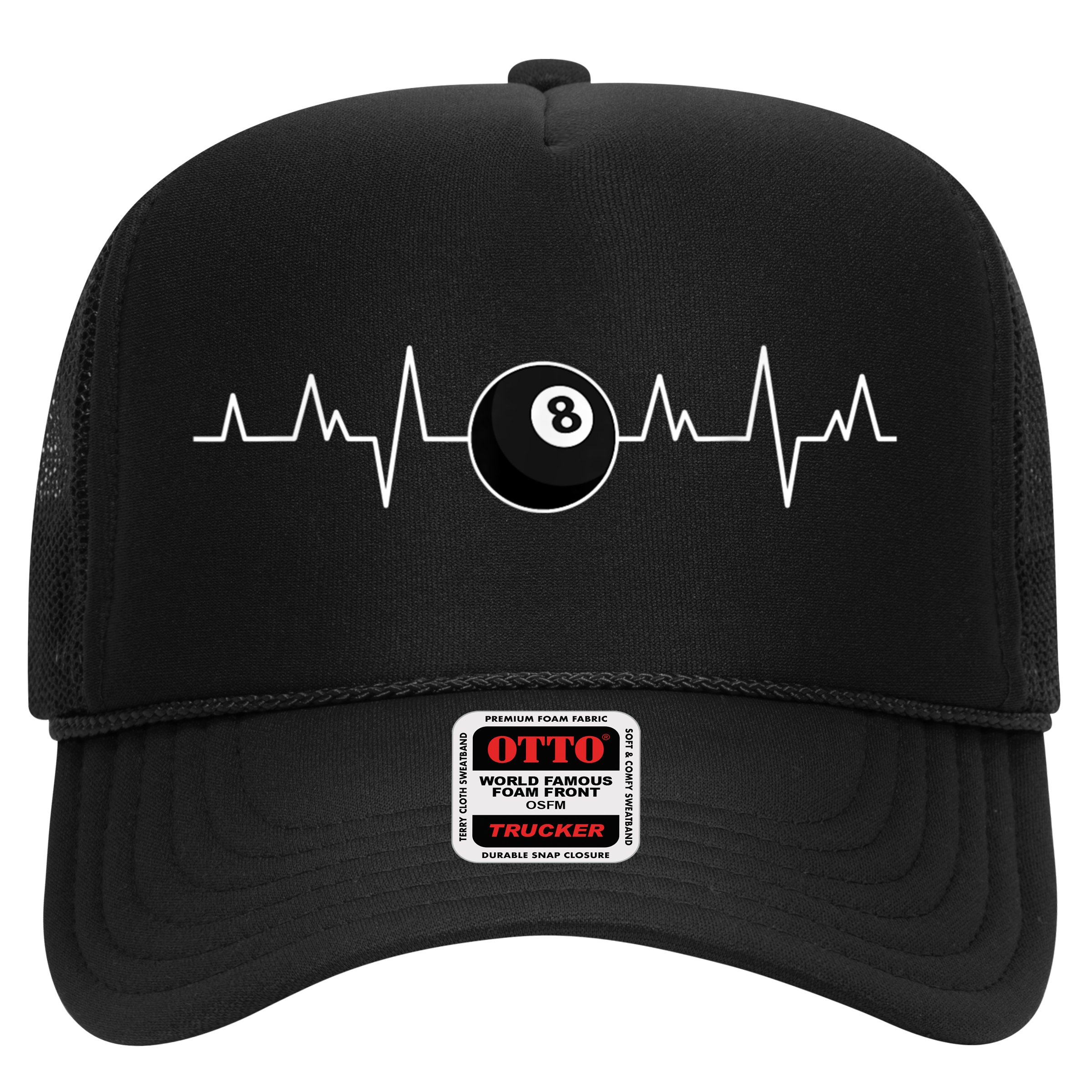 Pool Players Heartbeat Billiards 8 Ball Hat