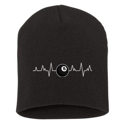 Pool Players Heartbeat Billiards 8 Ball Short Acrylic Beanie