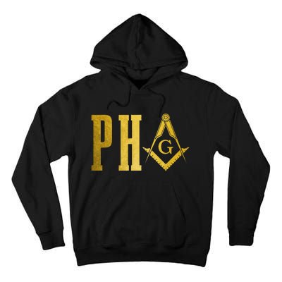 PHA Prince Hall Mason Freemason Masonic Square & Compass Tall Hoodie