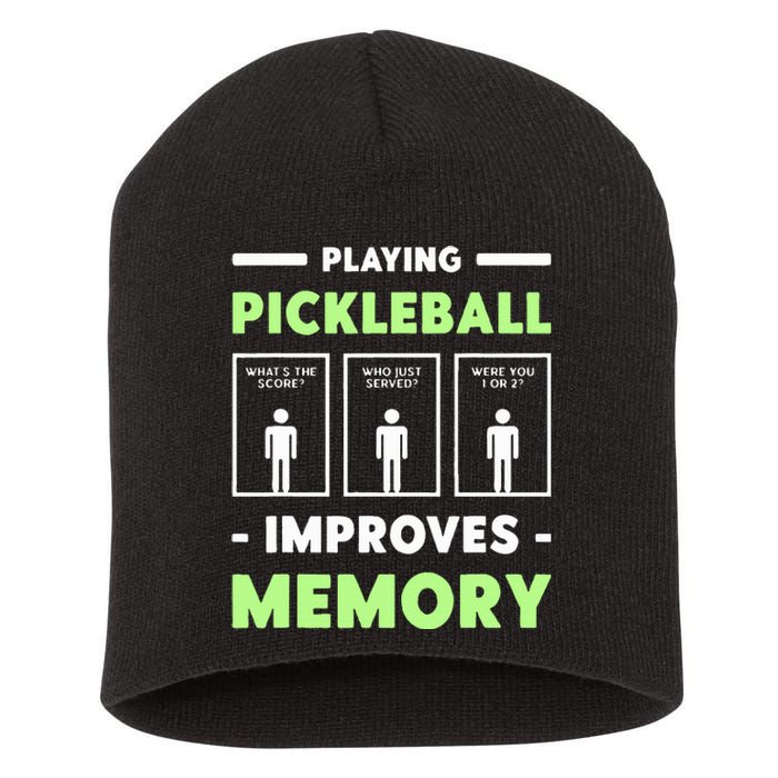 Playing Pickleball Improves Memory Dink Player  Short Acrylic Beanie