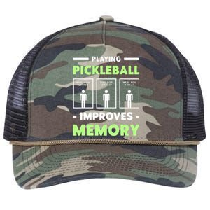 Playing Pickleball Improves Memory Dink Player  Retro Rope Trucker Hat Cap