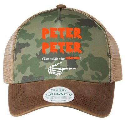 Peter Peter I'm With The Pumpkin Skeleton Halloween Legacy Tie Dye Trucker Hat