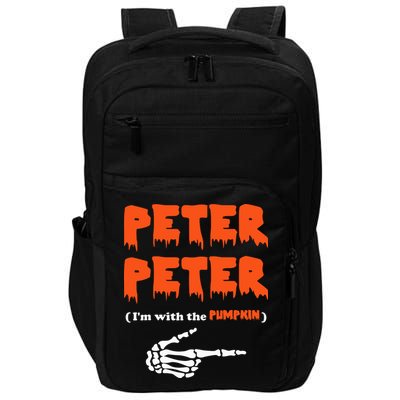 Peter Peter I'm With The Pumpkin Skeleton Halloween Impact Tech Backpack