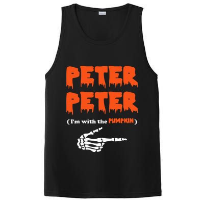 Peter Peter I'm With The Pumpkin Skeleton Halloween PosiCharge Competitor Tank