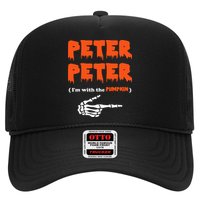 Peter Peter I'm With The Pumpkin Skeleton Halloween Trucker Hat