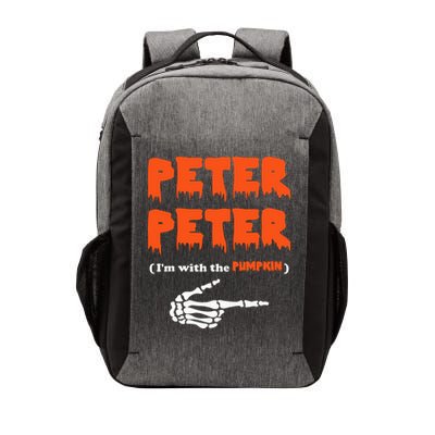 Peter Peter I'm With The Pumpkin Skeleton Halloween Vector Backpack