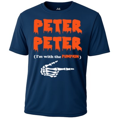 Peter Peter I'm With The Pumpkin Skeleton Halloween Performance Shirt