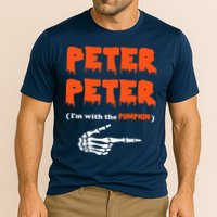 Peter Peter I'm With The Pumpkin Skeleton Halloween Performance Shirt