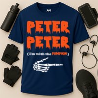 Peter Peter I'm With The Pumpkin Skeleton Halloween Performance Shirt