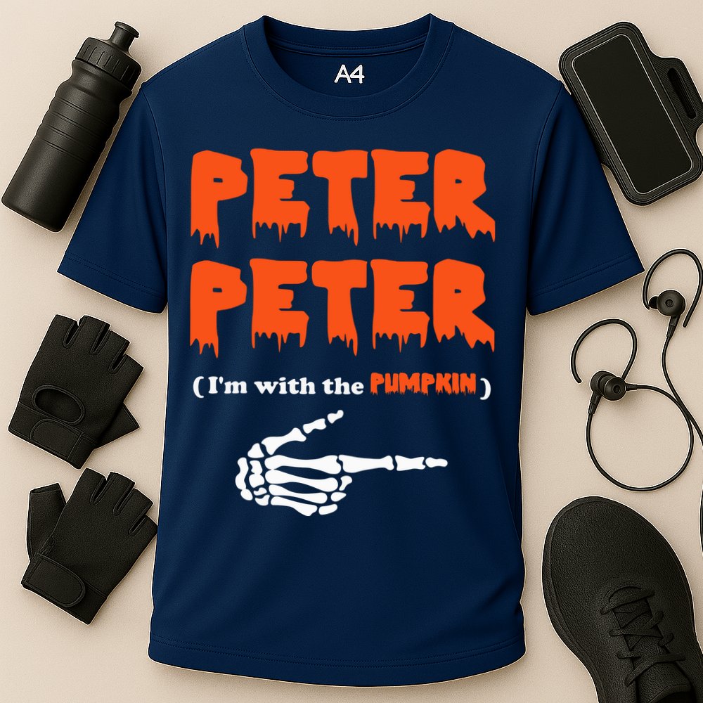 Peter Peter I'm With The Pumpkin Skeleton Halloween Performance Shirt