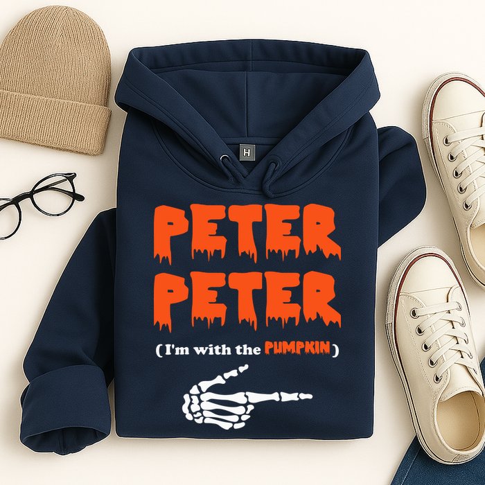 Peter Peter I'm With The Pumpkin Skeleton Halloween Hoodie
