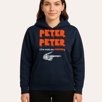 Peter Peter I'm With The Pumpkin Skeleton Halloween Hoodie