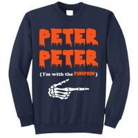 Peter Peter I'm With The Pumpkin Skeleton Halloween Sweatshirt