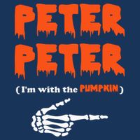 Peter Peter I'm With The Pumpkin Skeleton Halloween Sustainable Bucket Hat