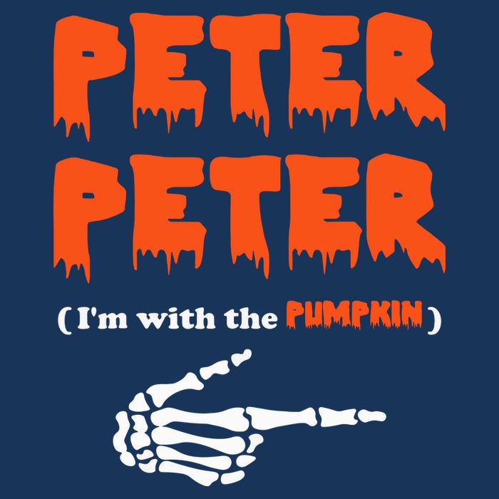 Peter Peter I'm With The Pumpkin Skeleton Halloween Sustainable Bucket Hat