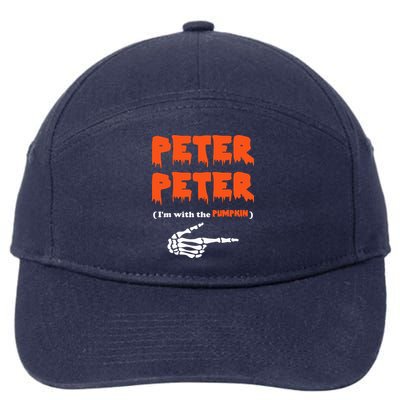 Peter Peter I'm With The Pumpkin Skeleton Halloween 7-Panel Snapback Hat
