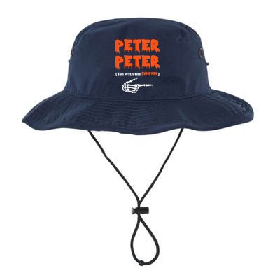 Peter Peter I'm With The Pumpkin Skeleton Halloween Bucket Hat