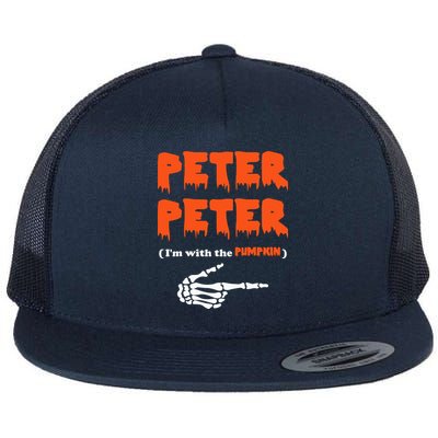 Peter Peter I'm With The Pumpkin Skeleton Halloween Flatbill Hat