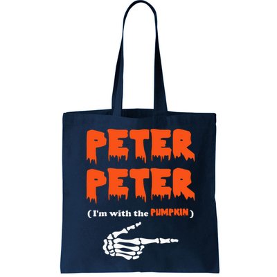 Peter Peter I'm With The Pumpkin Skeleton Halloween Bag