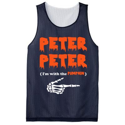 Peter Peter I'm With The Pumpkin Skeleton Halloween Mesh Reversible Basketball Jersey Tank