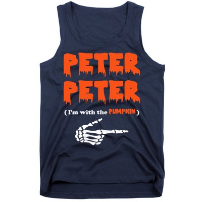 Peter Peter I'm With The Pumpkin Skeleton Halloween Tank Top