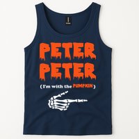 Peter Peter I'm With The Pumpkin Skeleton Halloween Tank Top