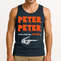 Peter Peter I'm With The Pumpkin Skeleton Halloween Tank Top