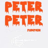 Peter Peter I'm With The Pumpkin Skeleton Halloween Garment-Dyed Sweatshirt
