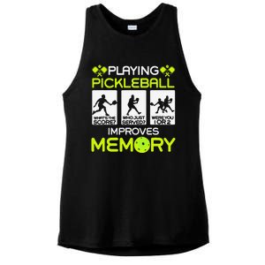 Playing Pickleball Improves Memory Dink Player Ladies PosiCharge Tri-Blend Wicking Tank